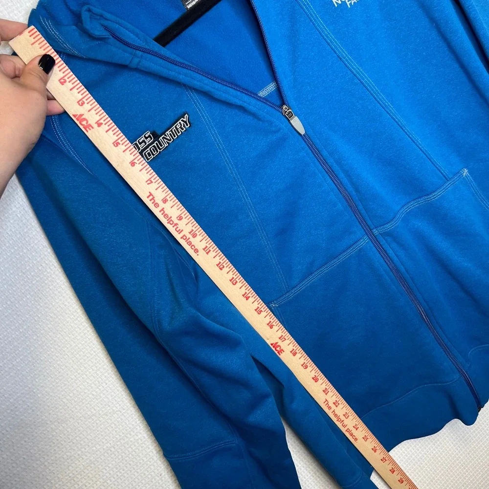 The North Face Mens Blue Mountain Athletics Full Zip Cross Country Hoodie Large